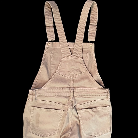 Old Navy Overalls Women's Size 6 Tan Light Stretch Skinny Excellent - Picture 6 of 9